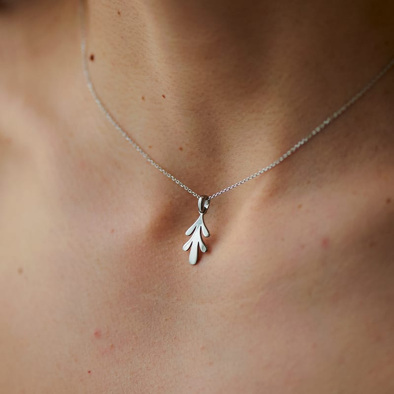 acanthus necklace rhodium plated silver925