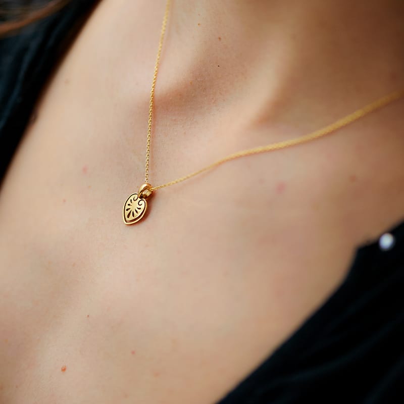 erantheon necklace 24k gold plated silver925