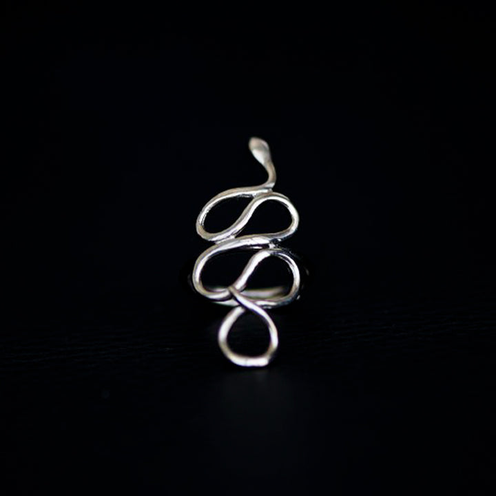 ophis ring rhodium plated silver925