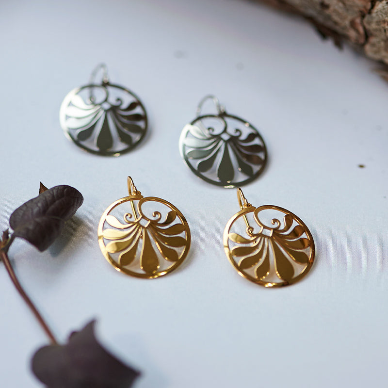 Antheon Shield Drop Earrings