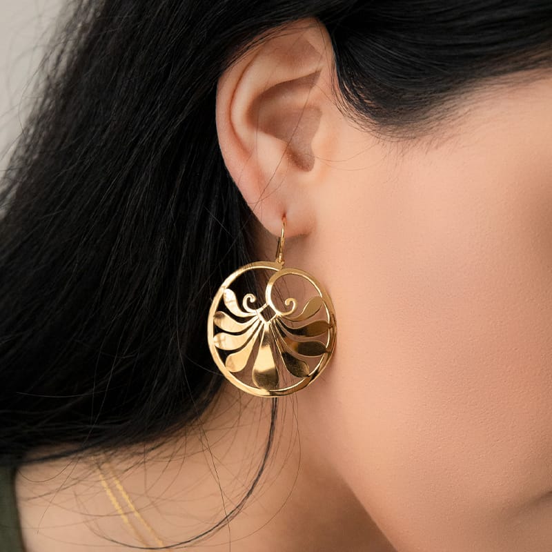 Antheon Shield Drop Earrings