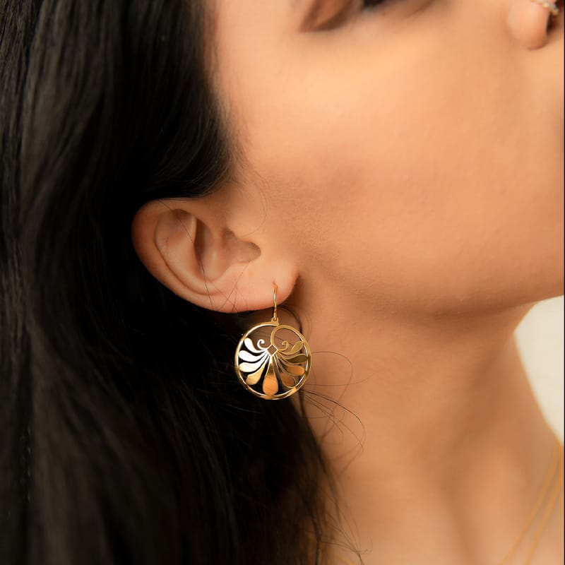 ANNTHEON SHIELD DROP EARRINGS