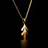 acanthus necklace 24k gold plated silver925