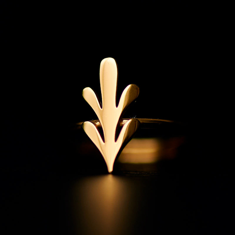 acanthus ring 24k gold plated silver925