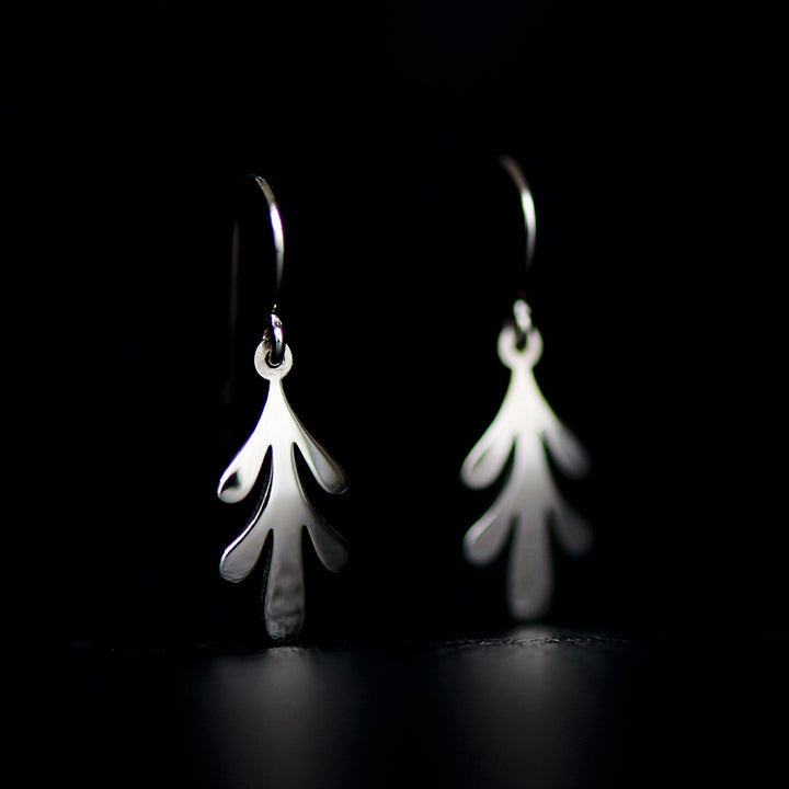 acanthus hook earrings rhodium plated silver925