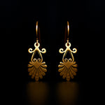 acron hook earrings 24k gold plated silver925