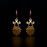 acron hook earrings 24k gold plated silver925