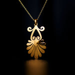 acron necklace 24k gold plated silver925