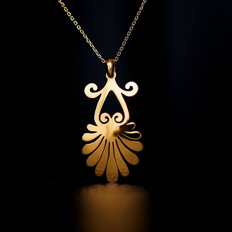 acron necklace 24k gold plated silver925