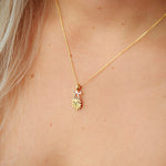 acron necklace 24k gold plated silver925