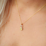 acron necklace 24k gold plated silver925