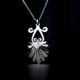 acron necklace rhodium plated silver925