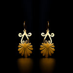 acron hook earrings 24k gold plated silver925
