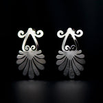 acron stud earrings rhodium plated silver925
