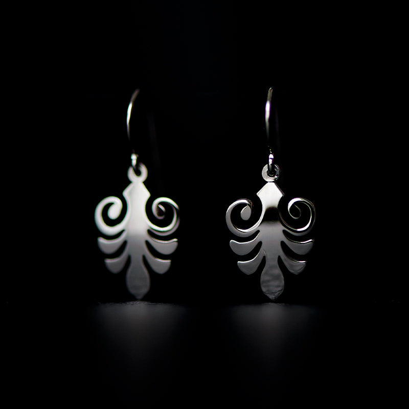 antheon drop earrings rhodium plated silver925
