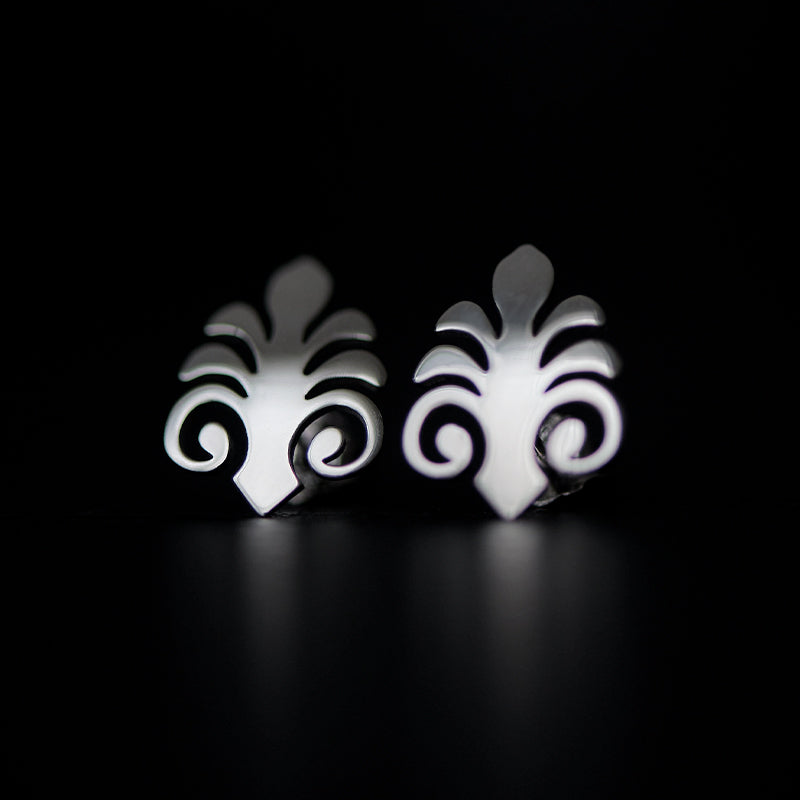 antheon stud earrings rhodium plated silver925