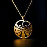 antheon shield necklace 24k gold plated silver925