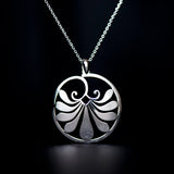 antheon shield necklace rhodium plated silver925