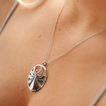 antheon shield necklace rhodium plated silver925