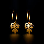 anthos hoop earrings 24k gold plated silver925