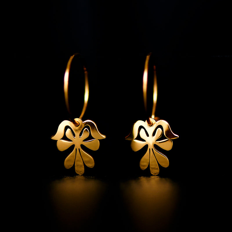 anthos hoop earrings 24k gold plated silver925