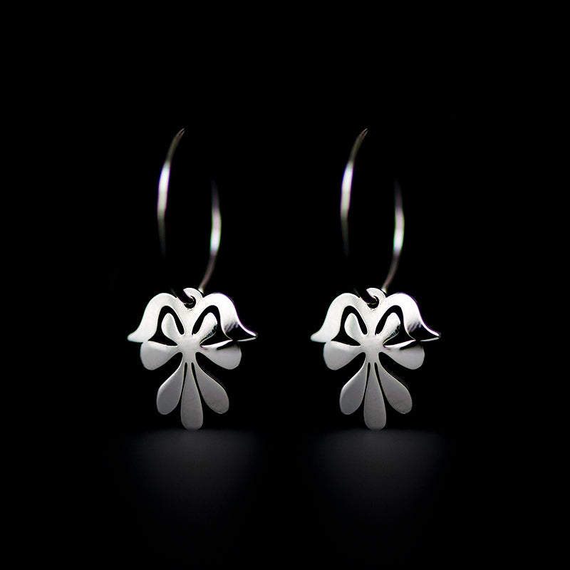 anthos hoop earrings rhodium plated silver925
