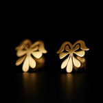 anthos stud earrings 24k gold plated silver925
