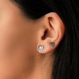 erantheon stud earrings rhodium plated silver925