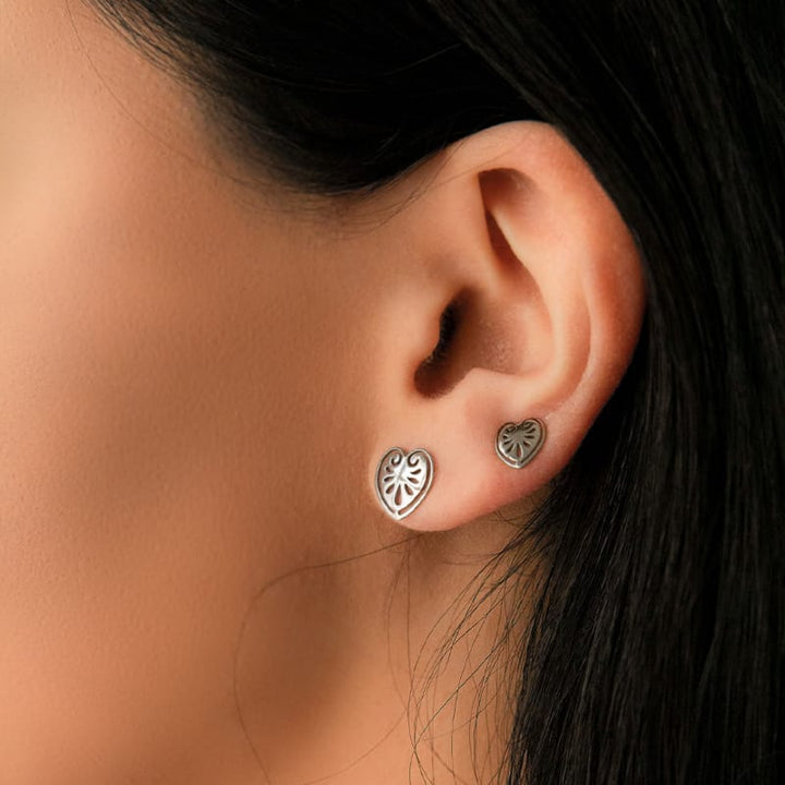erantheon stud earrings rhodium plated silver925