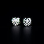 erantheon stud earrings rhodium plated silver925