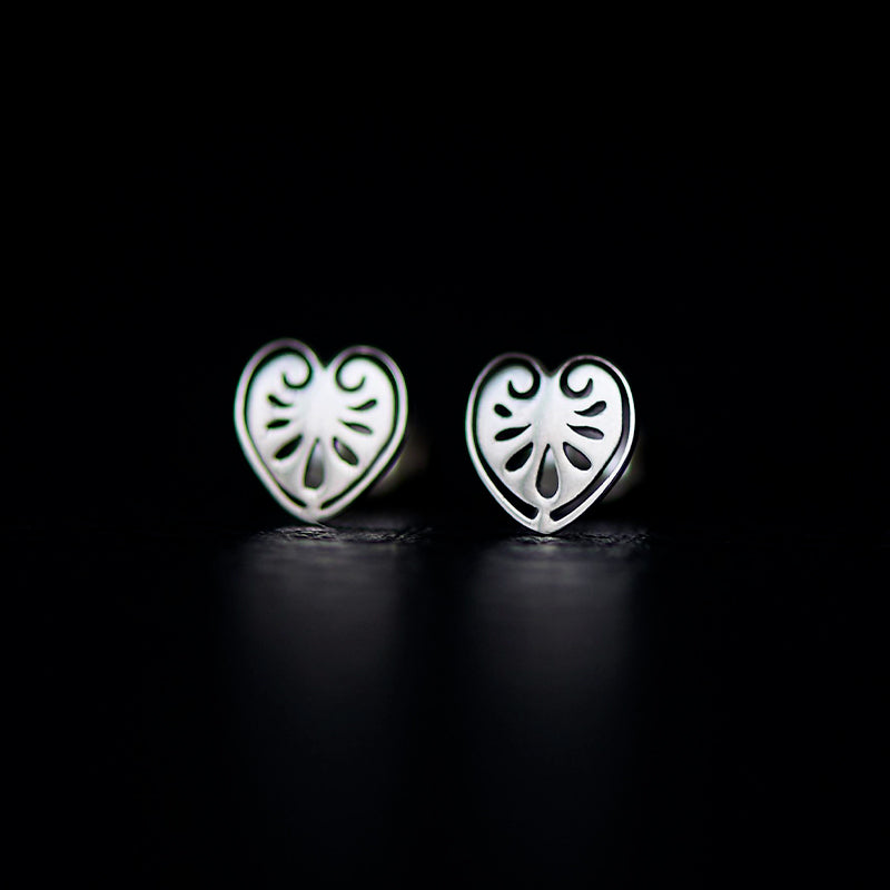 erantheon stud earrings rhodium plated silver925