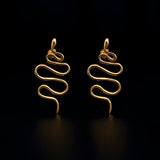 evoe stud earrings 24k gold plated silver925