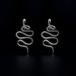evoe stud earrings rhodium plated silver925