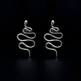evoe stud earrings rhodium plated silver925