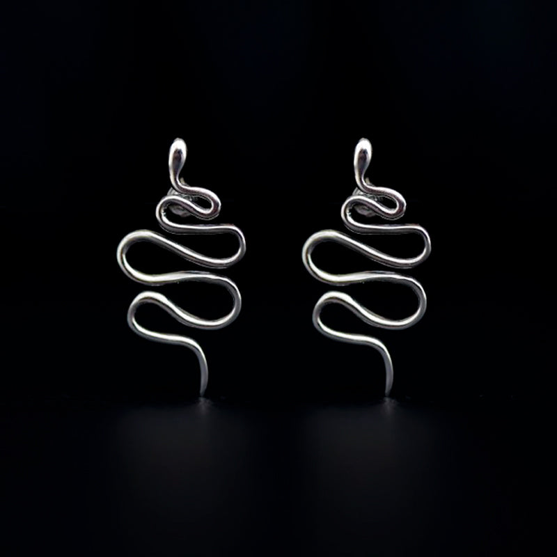 evoe stud earrings rhodium plated silver925