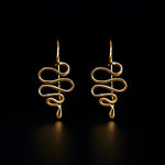 evoe hook earrings 24k gold plated silver925