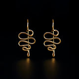 evoe hook earrings 24k gold plated silver925