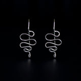 evoe hook earrings rhodium plated silver925