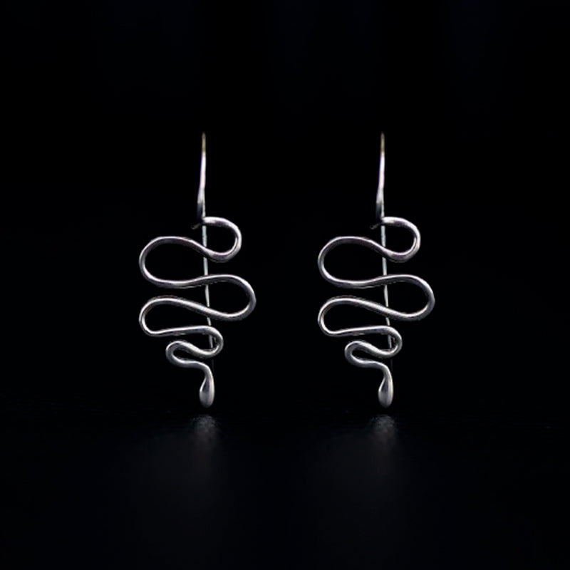 evoe hook earrings rhodium plated silver925