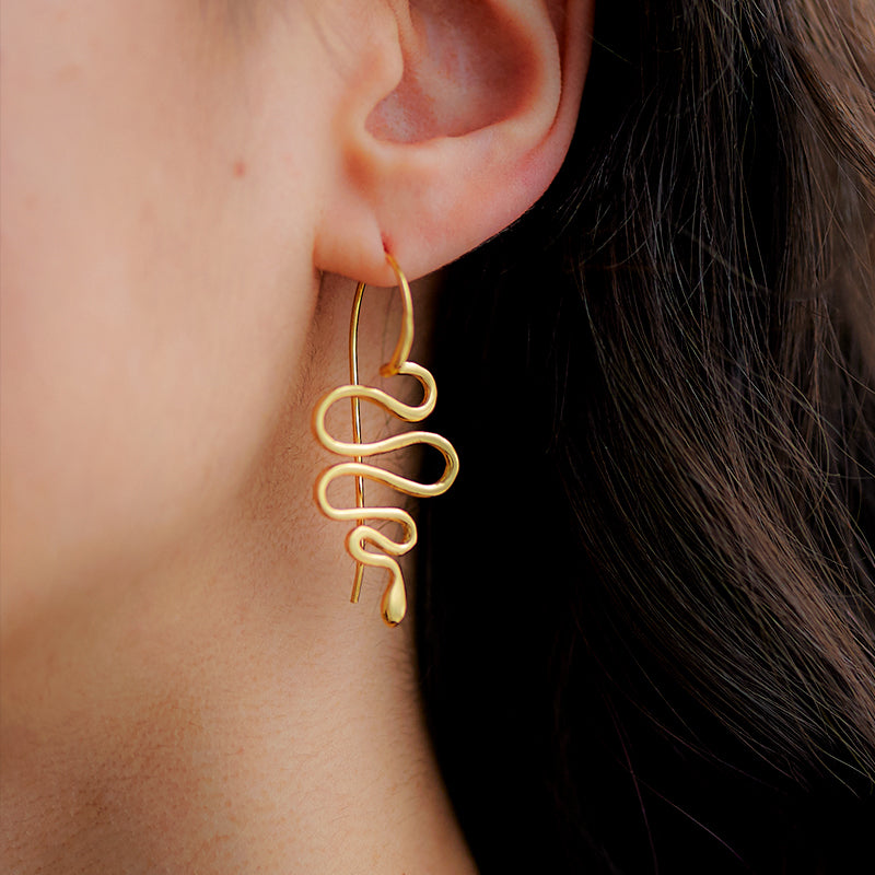 evoe hook earrings 24k gold plated silver925