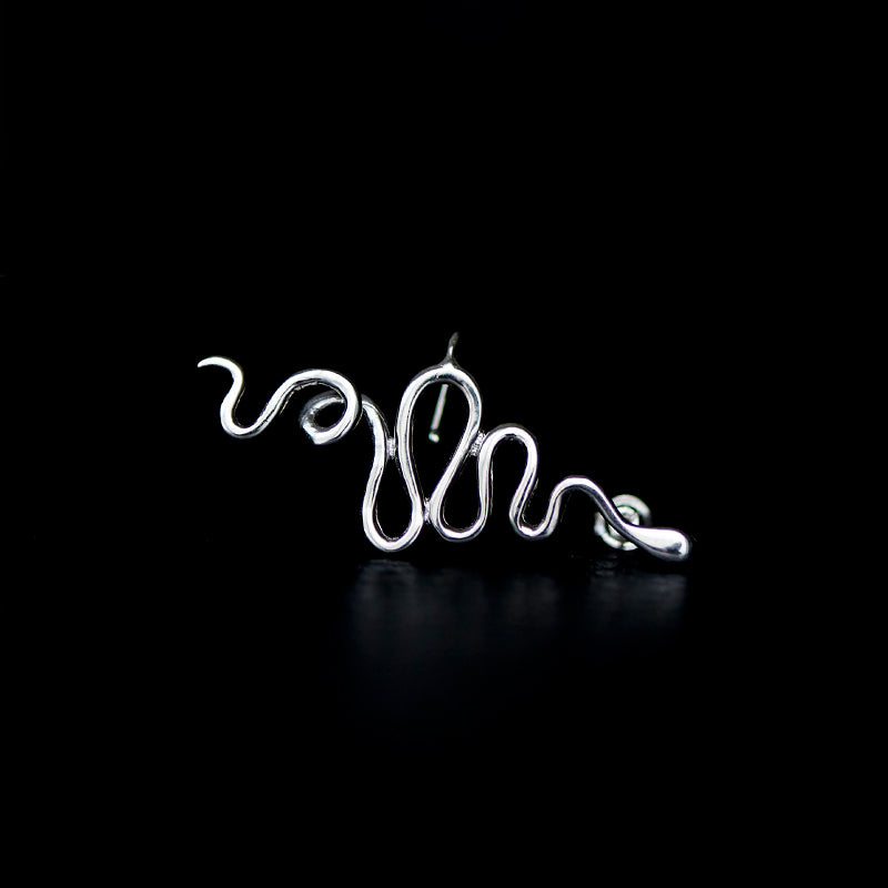 hues attes ear cuff rhodium plated silver925