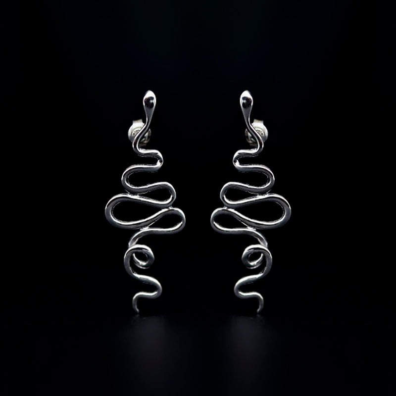 hues attes stud earrings rhodium plated silver925
