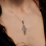 hues attes necklace rhodium plated silver925