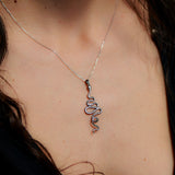 hues attes necklace rhodium plated silver925