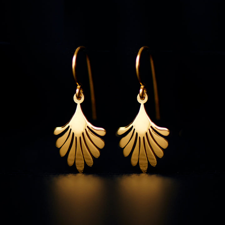 lonicera drop earrings 24k gold plated silver925