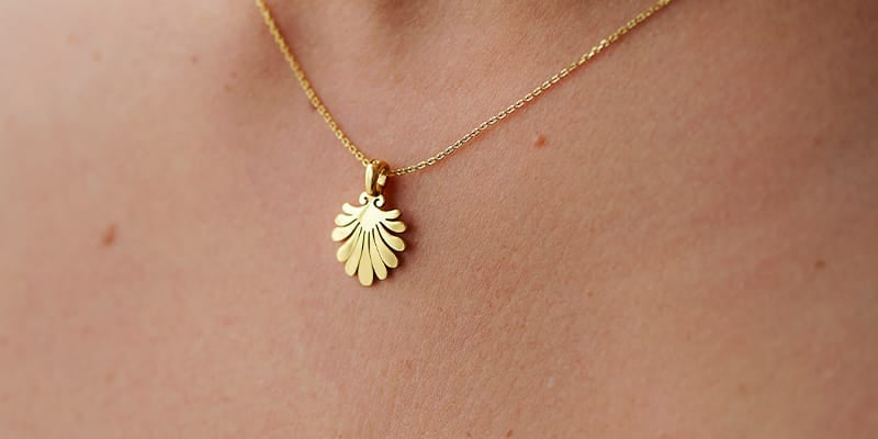 mollis necklace 24k gold plated silver925