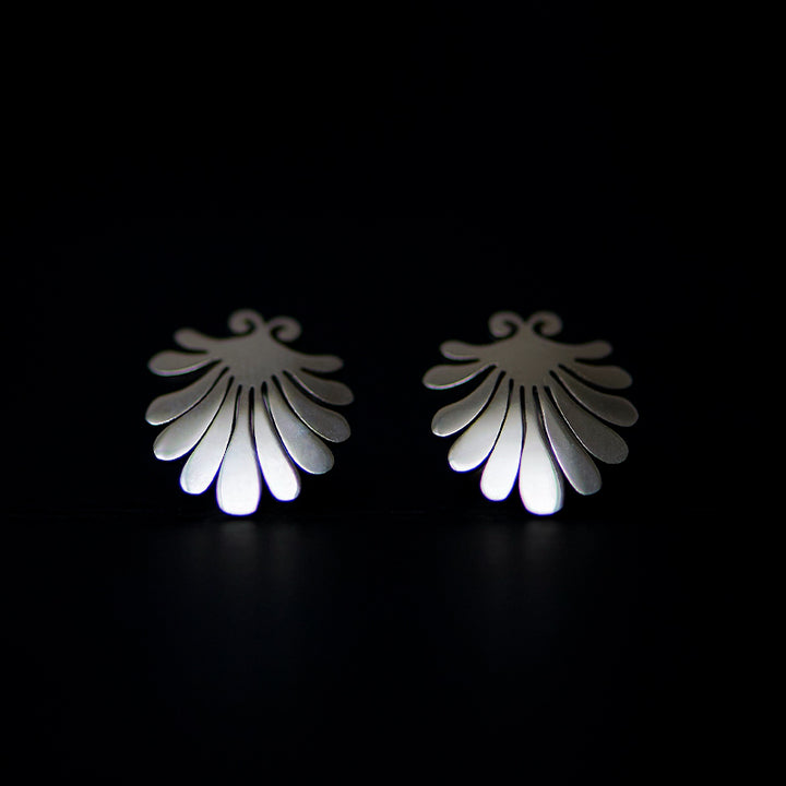 mollis stud earrings rhodium plated silver925