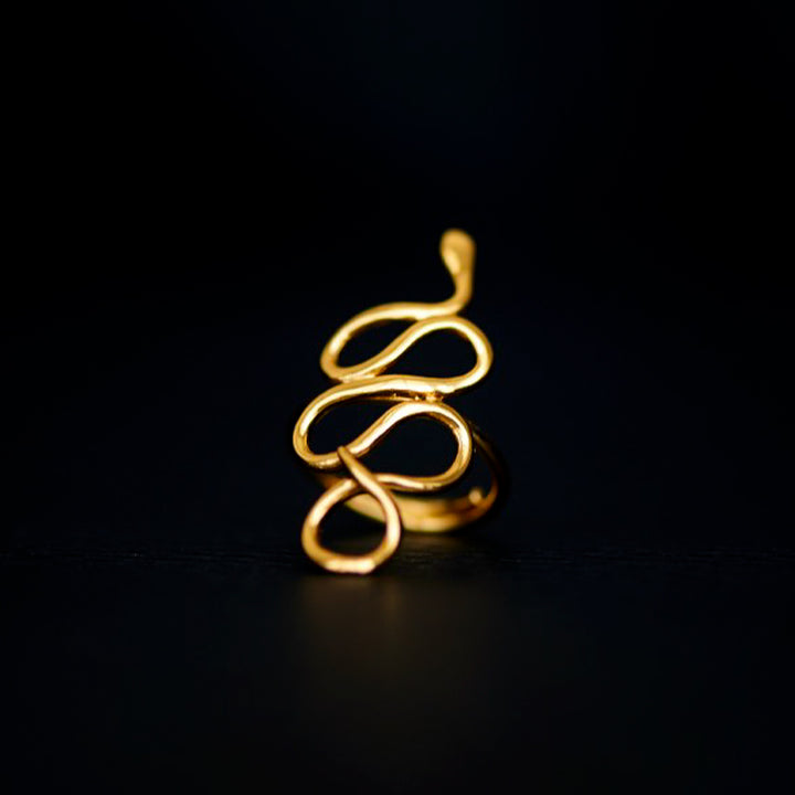 ophis ring 24k gold plated silver925