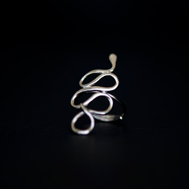 ophis ring rhodium plated silver925