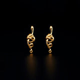 saboi stud earrings 24k gold plated silver925